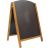 Wooden Pavement Sign A Frame with Slide in Black Boards